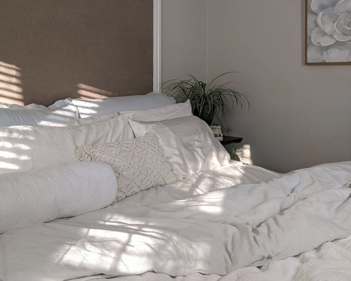 Cozy serene bedroom setup for peaceful rest